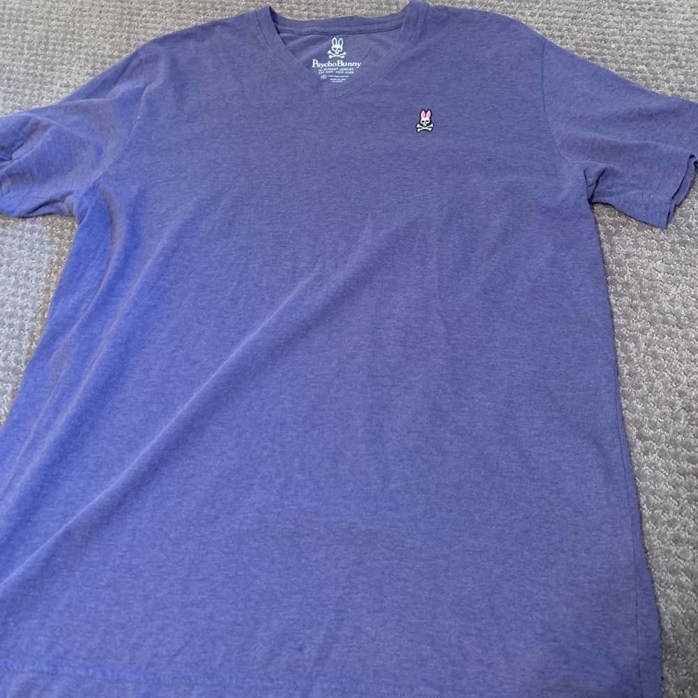 Psycho Bunny V-Neck T-Shirt purple L